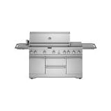 KitchenAid KFRU488TSS 48 LP Gas Grill with 851 sq. in. Cooking Surface, 3 U Shaped...