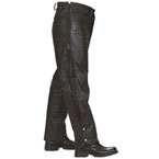 Leather Pants - Mens Black Leather Motorcycle Overpants...