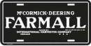 McCormick Farmall Deering License Plate