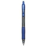 PILOT G2 Retractable Gel Ink Roller Ball Pen, Clear Barrel, Blue Ink, Bold Point (Case of 4)
