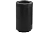 Tools & Hardware : Fiberglass Waste Receptacle With Open Top - 25 Gallon Capacity Black