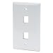Wired Home KWHD9 Keystone Wall Plate Single Gang 2-Port Wht