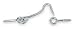 Battalion 1XMV3 Hook and Eye, Steel, L 1 1/2 In, PK 20