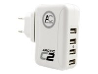 ARCTIC C2 Universal-Ladegeraet 100 bis 240 V austauschbare Reisestecker 4 USB Anschluesse  Preisvergleich