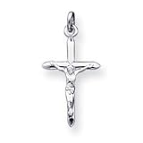 Sterling Silver Crucifix Charm with 20 Inch Sterling Silver Chain