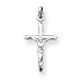 Sterling Silver Crucifix Charm with 20 Inch Sterling Silver Chain