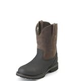 Justin Mens 10 Pull-Ons Work-Tek Boots Chocolate Apache by Justin Boots