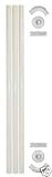 New Universal Shower Curtain Rod 240cm + Fittings White