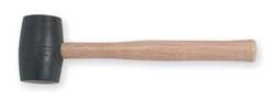 Westward 5MX42 Mallet, Rubber, 22 Oz, Wood