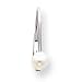14k White Gold 4.5mm Pearl Leverback Earrings
