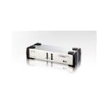 ATEN 2-Port Dual-View KVMP Switch with Audio Support and Cables CS1742 (Silver) by
