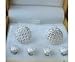 Tuxedo Cufflinks and Studs - Silver Basket Weave
