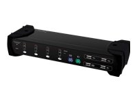 DIGITUS Audio Combo KVM Switch 4-Port 1User 4PCs 2xVGA PS2 oder USB mit 2-Port USB2-Hub mi Preisvergleich