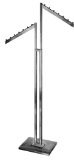 2-Way Garment Rack with Slant Blade Arms - Chrome Plated