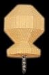 Octagonal 3-1/2"x4" Pine Treated Post Top [CAPITOL CITY LUMBER]
