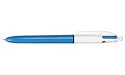 4-Color Retractable Ballpoint Pen, Medium, Blue Barrel, Blue/Black/Red/Green Ink BICMM11