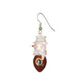 Washington Redskins Set of 1" Snowman Baseball Earrings - NFL Football