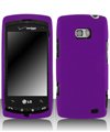 Snap-on Rubber Coated Case for LG Ally VS740, Dark Purple