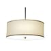 Modern Three-Light Drum Pendant with Beige Shade from Destination Lighting