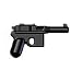 BrickArms Exclusive 2 to 4 Inch Scale Figure Style LOOSE Weapon C96 'Broomhandle' Mauser (Black)_s-1