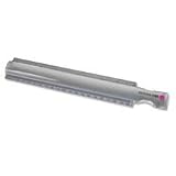 Bausch & Lomb Products - Magna Rule Magnifier, Acrylic, 2x Bar, 12"x1", Clear - Sold as 1 EA - Magna-Rule Magnifier lies flat on the page, doubling the height of letters while magnifying two lines of type at a time. Made of acrylic. 10" overall length offers an 8" long scale in both inches and centimeters. Magnifier is useful for tabulated data and can serve as a linear guide.