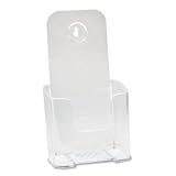 Office Depot Brochure Rack, Brochure Size, 7 3/4in.H x 4 3/8in.W x 3 1/4in.D, Clear