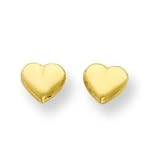 14k Heart Screwback Earrings