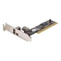 StarTech.com Low Profile 2 Port IEEE-1394 FireWire PCI Card with Digital Video Editing Kit