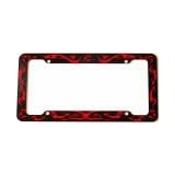 - 	 Red & Black Flames Car Truck SUV License Plate Frame by Unknown