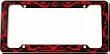 - 	 Red & Black Flames Car Truck SUV License Plate Frame