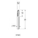 リューター 軽合金用超硬カッター スパイラルカット K7631
