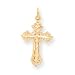 10k Diamond-Cut Cross Pendant