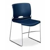 HON Olson Stacker Chair, Navy, Four/Carton (Case of 2)