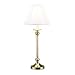 Polished Brass-Finished Candlestick Lamp, Mushroom Shade, 28 High