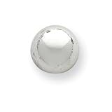 14k White Gold 10mm Half Ball Post Earrings
