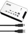 All in One USB 2.0 Frosted Surface Memory Card Reader (White) for Zte cell phone