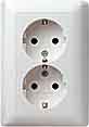 Gira 078326 Schuko Doppelsteckdose volle Platte Farbe Alu