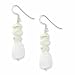 Sterling Silver Clear Quartz, White Jade & Cultured FW Pearl Earrings" - QE5889