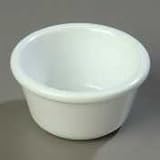 SAN Plastic Ramekin Smooth Sided White 2-1/2 oz 4 Dozen per case, 48/CS