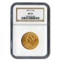 Certified US Gold $10 Liberty MS65 (Dates Our Choice)