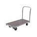 New Age PT2436S6 Platform Truck 24"W x 36"L with Removable Handle, Smooth Deck & (4) 6" x 2" Polyurethane Plate Casters, 2600 lbs Capacity