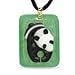 ZALES Black Onyx, Green and White Quartz Panda Pendant in 14K Gold