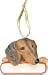 Red Dachshund Dog Christmas Ornament