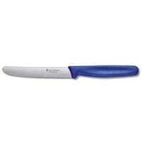 Forschner Victorinox Steak Knife 4 1/2' Serrated Blade. Plastic Handle, Blue
