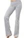 Cotton Lycra Rollover Waist Athletic Yoga Pants (Small, Heather Gray)