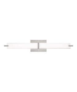 Tech Lighting 700BCMETS-LED Metro Energy Smart 1 Light Bath Vanity Light in Satin Nickel with Frost Glass glass