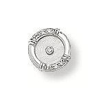 14K White Gold and Diamond Tie Tack