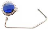1 Large Amber & 24 small Swarovski Clear Crystals - COMPACT MIRROR Purse Hook & Black Velvet Pouch