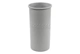 11 Gallon Round Rubbermaid Waste Receptacle - Gray