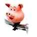 Pyramid Bicycle Squeeze Horn Pink Pig